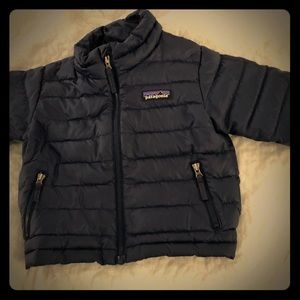Navy blue Patagonia 12-18 down sweater
